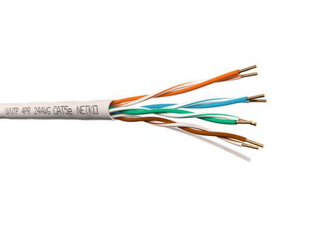 Витая пара U/UTP 4 пары AWG 24 Cat.5e внутренняя solid PVC серый