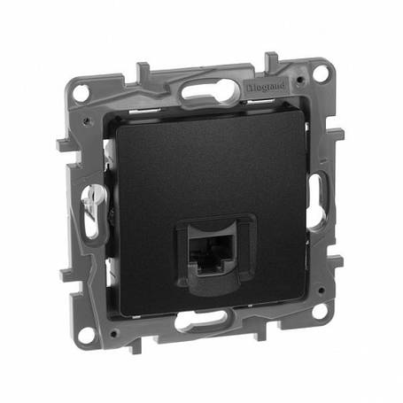Розетка RJ 45 категория 5e UTP Антрацит LEGRAND ETIKA