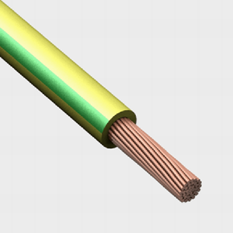 Провод силовой ПуГВнг(A)-LS 1х10 желто-зеленый